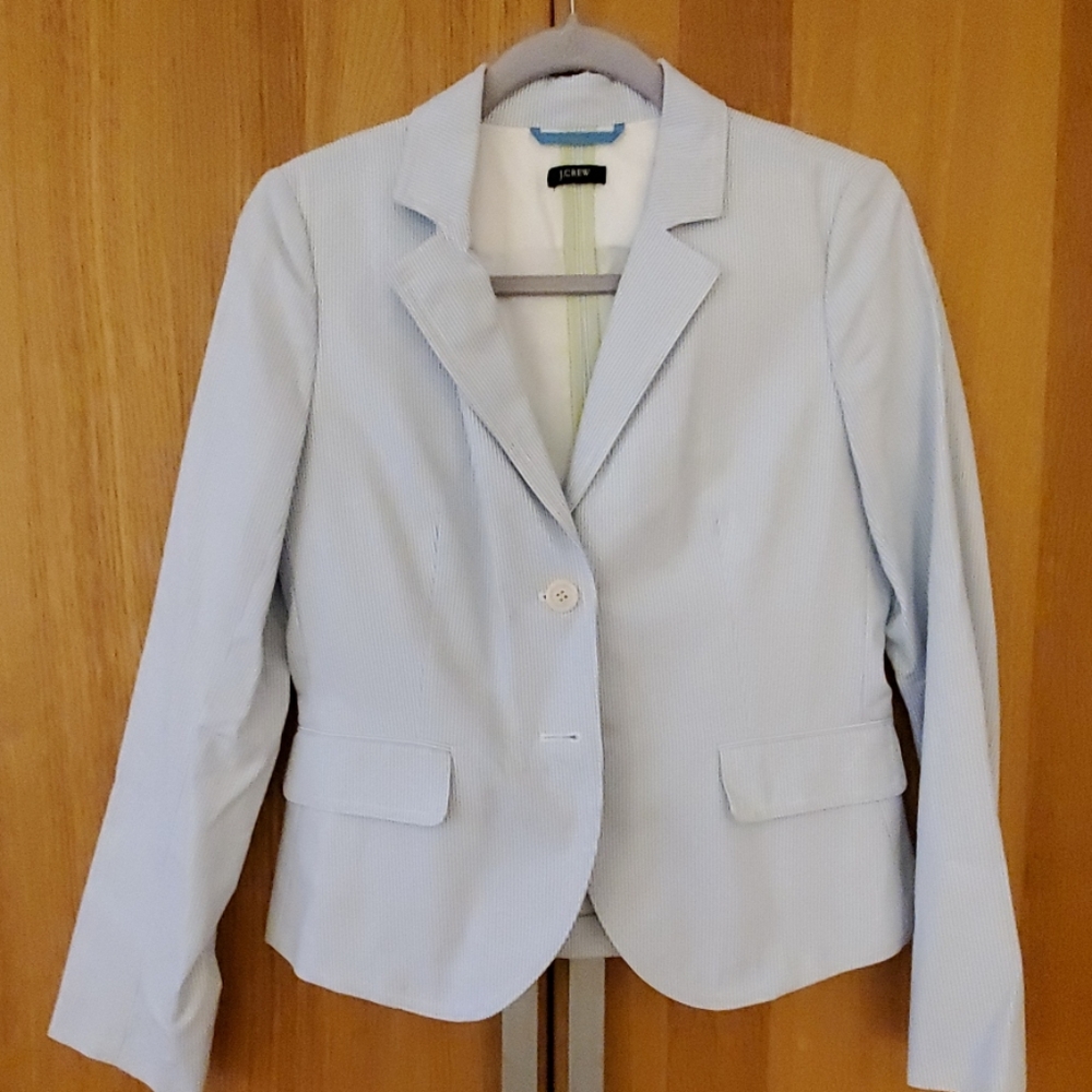 J Crew Seersucker Pant Suit